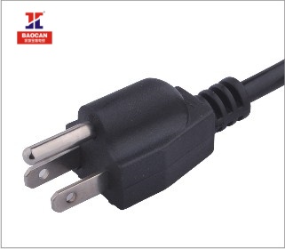 美国三插头电源线